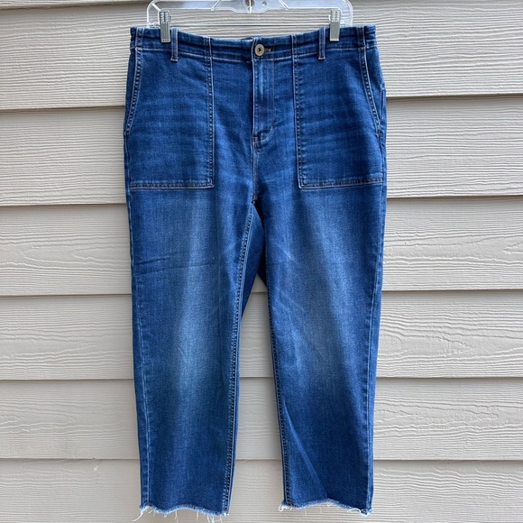 J. Jill Denim High-Rise Straight Leg Elastic Waist Jean Size 16 C24 - Picture 1 of 14